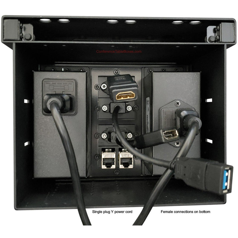 Kramer TBUS-1N-B8 Showing Female Connections Under Box