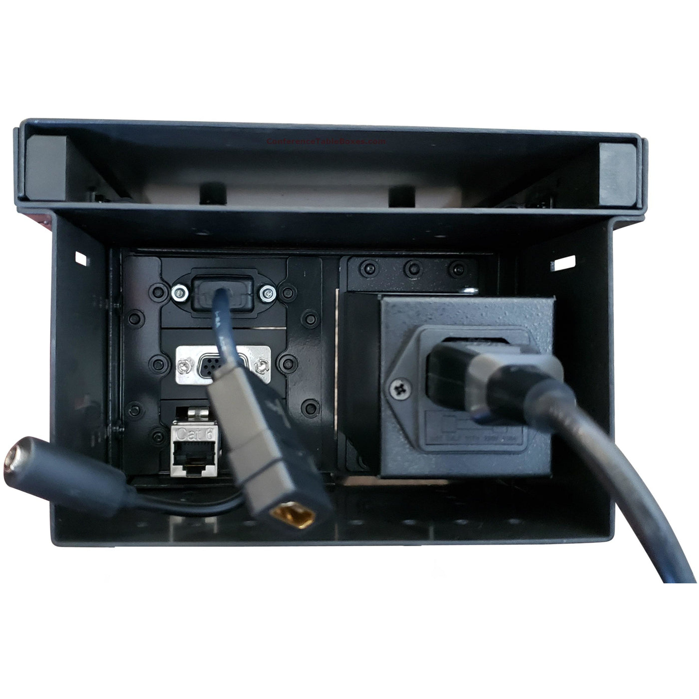 Kramer TBUS-5-B4 Table Well Box, 1 Power, 1 HDMI, 1 Cat6, 1 VGA Black ...