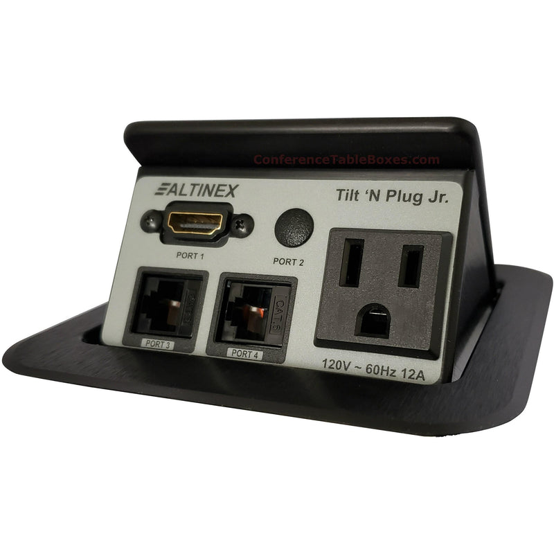 Altinex TNP120C Pop Up Table Box, 1 Power, 2 Data, 1 HDMI - Black