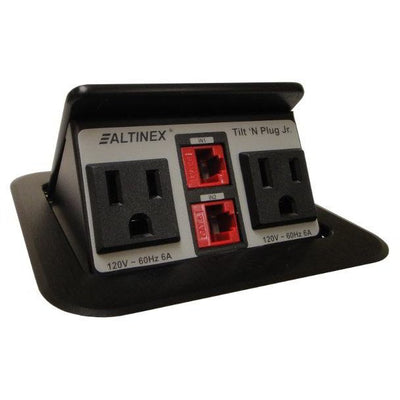 Altinex TNP151 Pop Up Conference Table Box, 2 Power, 2 Data, Black