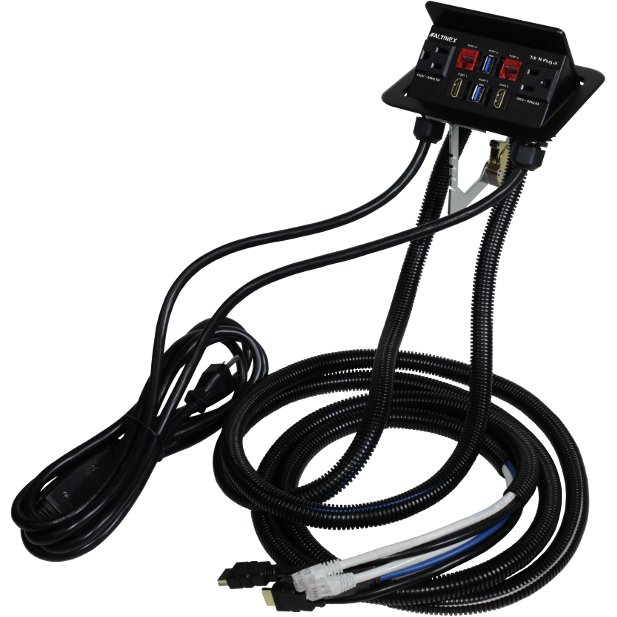 Altinex TNP327 Pop Up Conference Table Connectivity Power AV Box Black ...