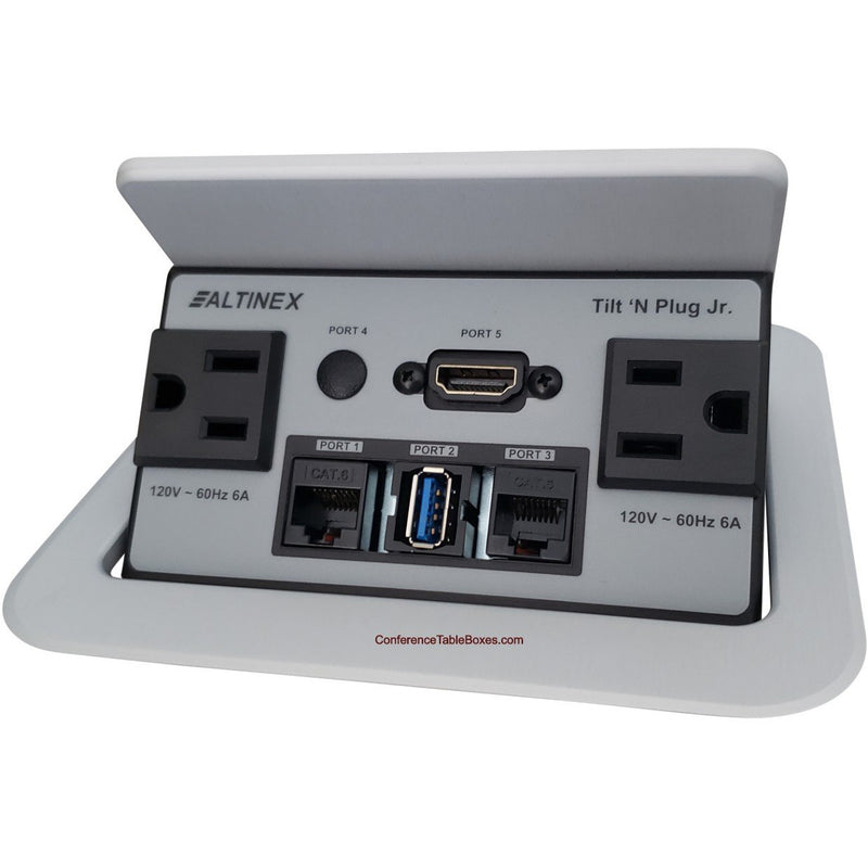 Altinex TNP329CS1 Pop Up Table AV Box, Power, Data, HDMI, USB - Silver