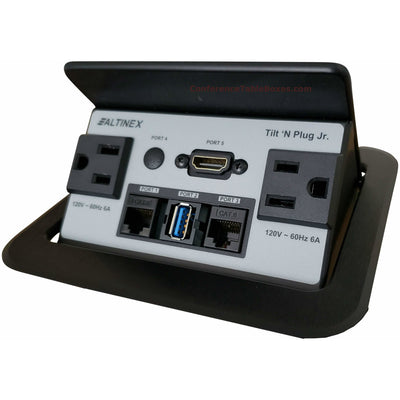 Altinex TNP329C Pop Up Table AV Box, Power, Data, HDMI, USB - Black