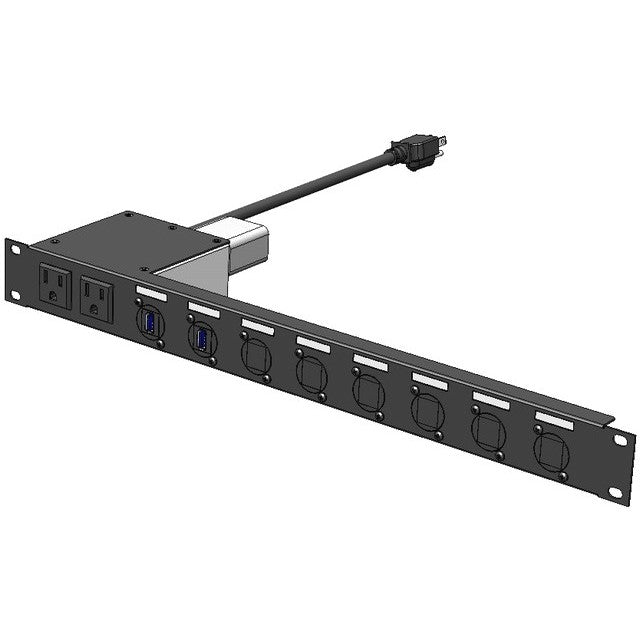 Altinex UT240-600 Rack Mountable 3 Power and Audio Video Panel