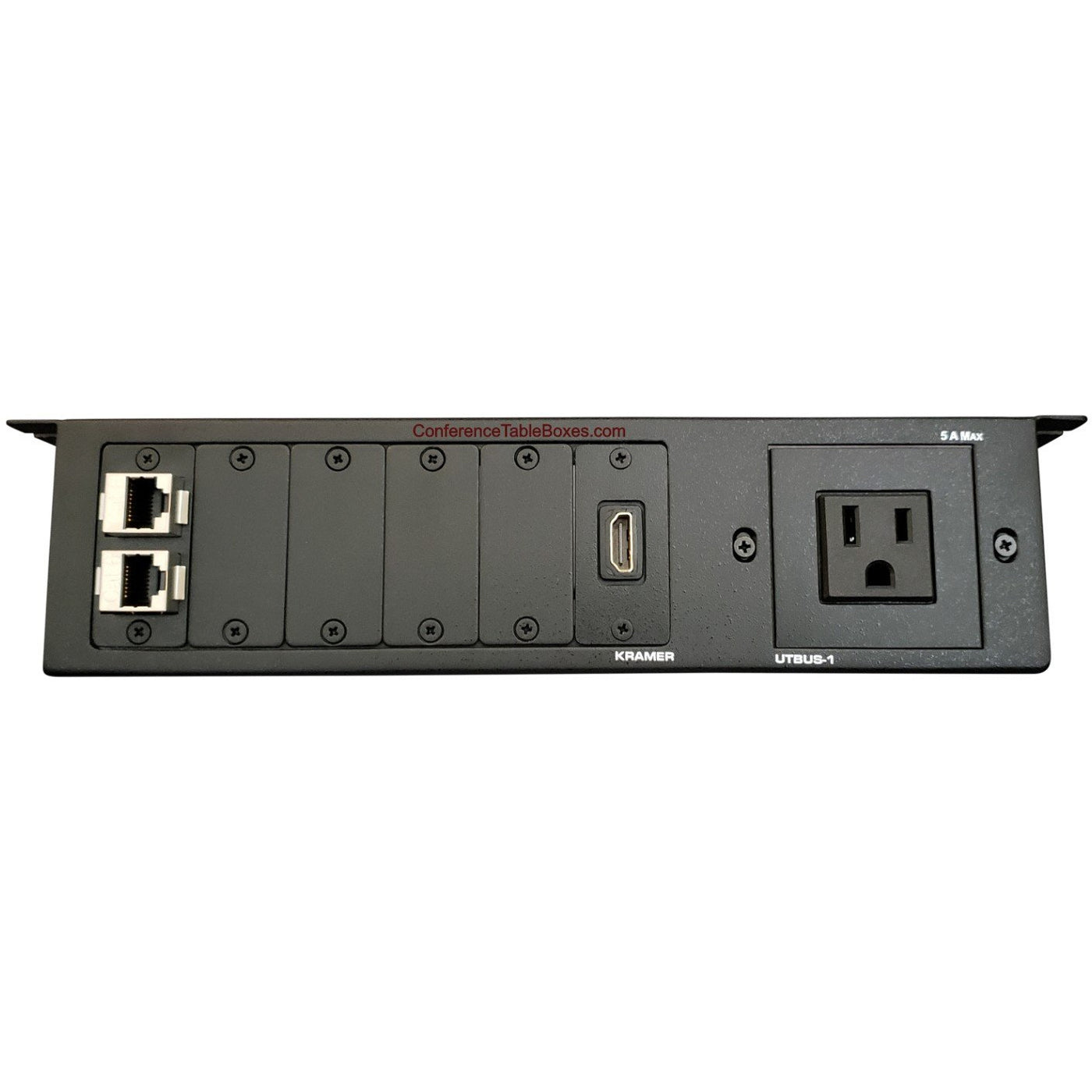 Under Table Mount Box Kramer UTBUS-1XL-1 Under Table Box 1 Power, 2 Data, 1 HDMI, Black ...