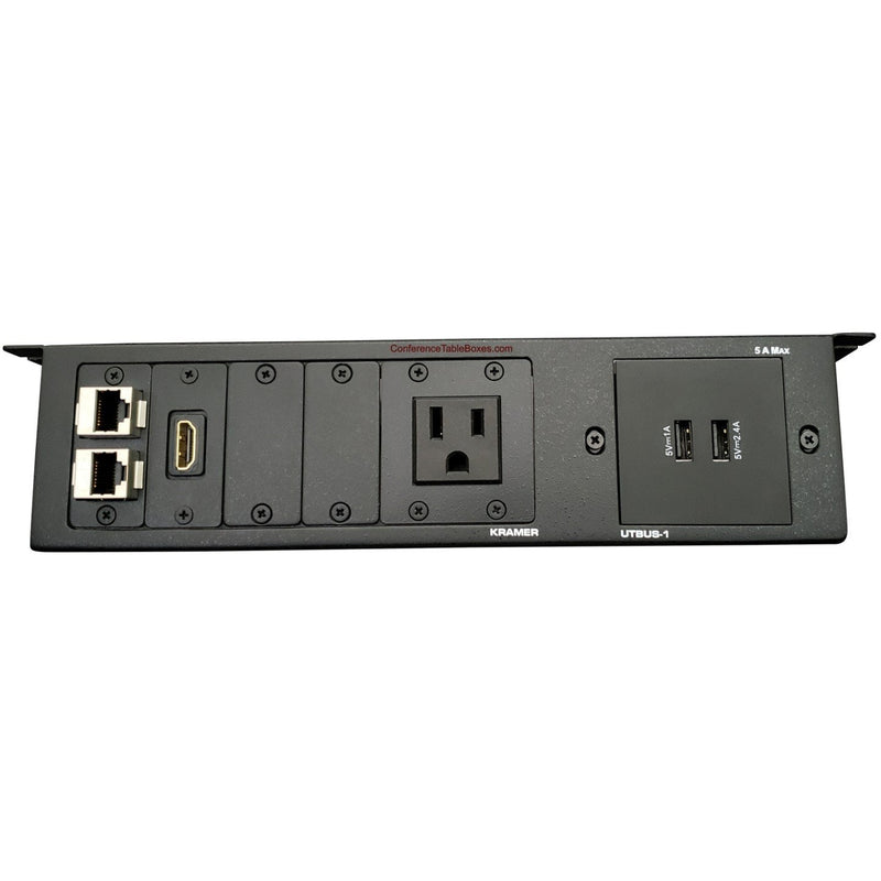 Under Table Box 1 Power, 2 Data, 2 HDMI, 2 Charging USB Charging, Black ...