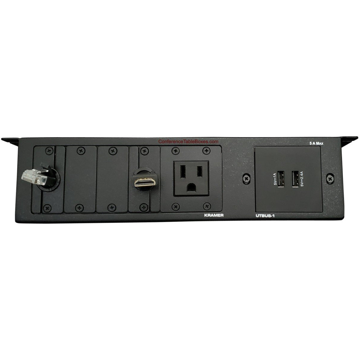 Under Table Box 1 Power, 2 Charging USB, Retractable HDMI and Cat6 ...