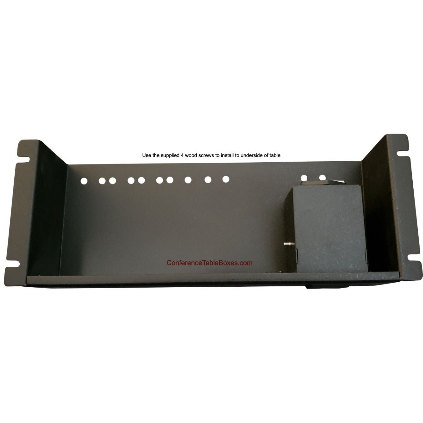 Under Table Mount Box Under Table Mount Box 2 Power, 2 Data, 1 HDMI, 2 Charging USB, Black ...