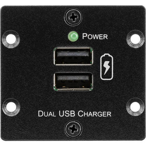 Kramer W-2UC(B) Dual USB Charging Wall Plate - TBUS Insert
