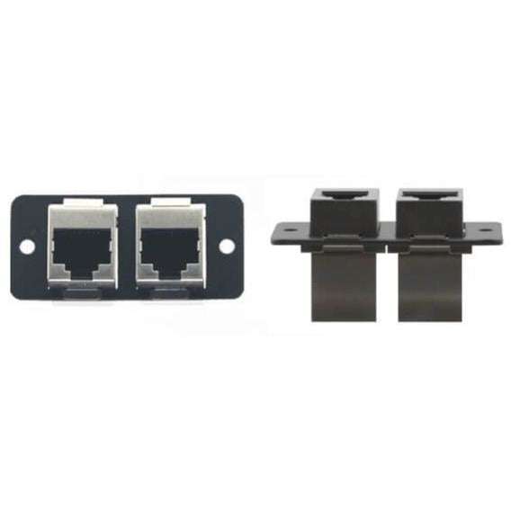 W4545(B) 2 x RJ-45 Ethernet Wall Plate - TBUS Insert – Conference Table  Boxes
