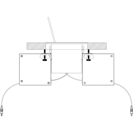 Cable Well 2 HDMI and 1 Cat6 Retracting Cables, 4 Power, 4 USB, Silver