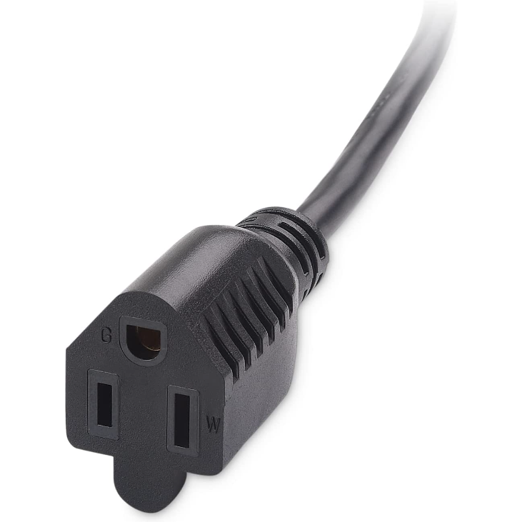 Heavy Duty Power Extension Cord, 16 AWG, 3-Prong, 6'