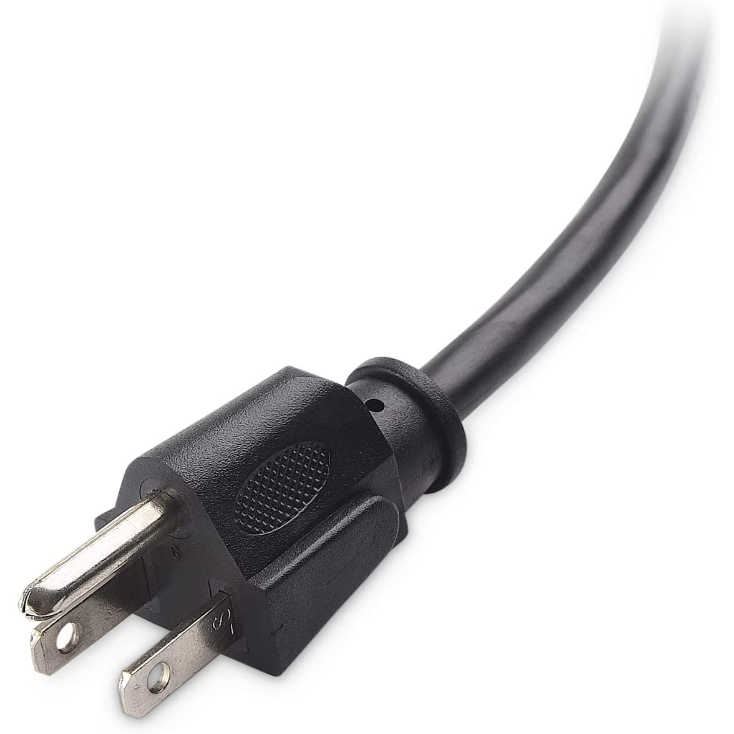 Heavy Duty Power Extension Cord, 16 AWG, 3-Prong, 6'