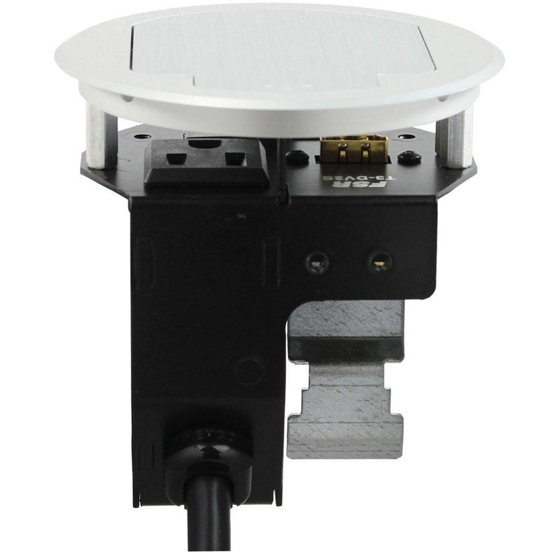 FSR T3-DV2S-ALU Round Cable Well, Silver, Top Closed, Side Shot