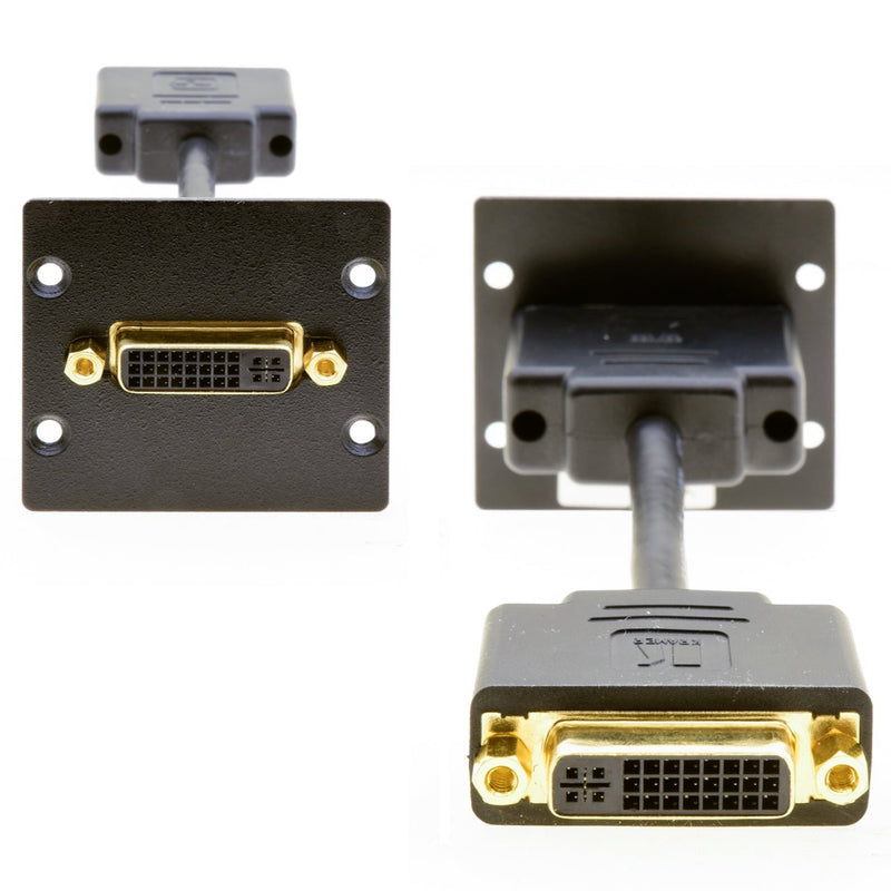 W-DVI(B) Female to Female DVI-I Dual Insert Plate - TBUS Insert