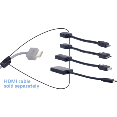 LIberty AV Digitalinx DL-AR1927 HDMI Pigtail Adapter Ring, Micro & Mini HDMI, Mini DP