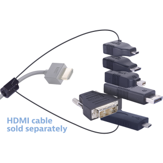 Liberty AV Digitalinx DL-AR6832 digital keychain presentation adapter converts HDMI to: DisplayPort, Mini DisplayPort, Micro HDMI, Mini HDMI, USB-C, DVI
