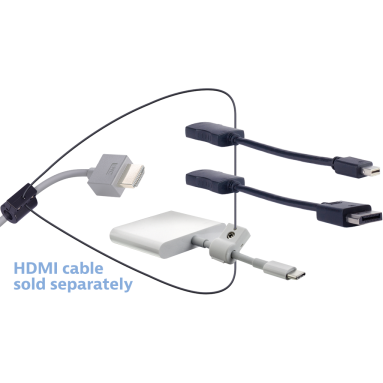 Liberty AV Digitalinx DL-AR2832 HDMI Pigtail Adapter Ring with DisplayPort, Mini DisplayPort,  Apple USB-C