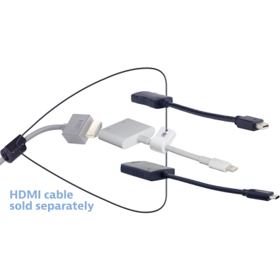 Liberty AV Digitalinx DL-AR1887 HDMI Pigtail Adapter Ring with Mini DisplayPort, USB-C, Lightning