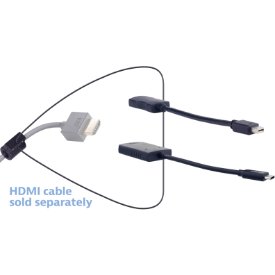 LIberty AV Digitalinx DL-AR1979 HDMI Pigtail Adapter Ring, USB-C and Mini DisplayPort