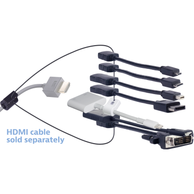 Liberty AV Digitalinx DL-AR1935 HDMI Pigtail Adapter Ring, Micro & Mini HDMI, DP & Mini DP, DVI, Lightning