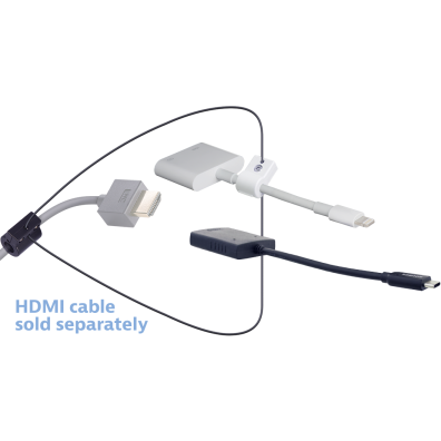 Liberty AV Digitalinx DL-AR1969 HDMI Pigtail Adapter Ring with USB-C and Lightning