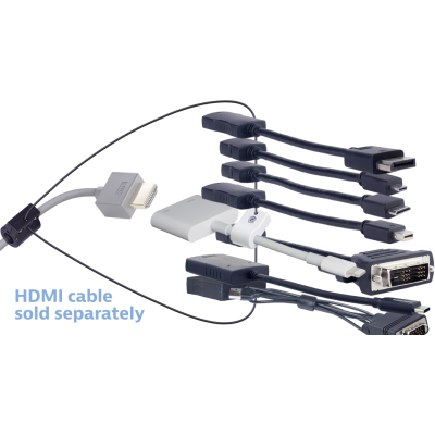 Liberty AV Digitalinx DL-AR4444 HDMI Pigtail Adapter Ring, Micro & Mini HDMI, DP & Mini DP, Lightning, DVI, VGA