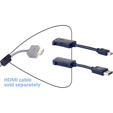 LIberty AV Digitalinx DL-AR3974 HDMI Pigtail 4K Adapter Ring, DisplayPort and Mini DisplayPort