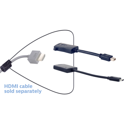 Liberty AV Digitalinx DL-AR4005 HDMI Pigtail 4K Adapter Ring, USB-C and Mini DisplayPort