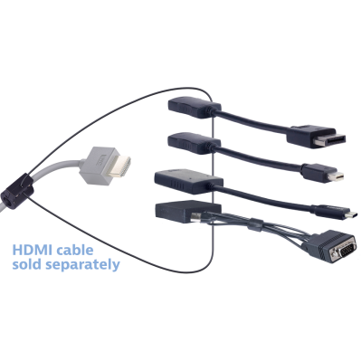 Liberty AV Digitalinx DL-AR4537 HDMI Pigtail Adapter Ring, DP & Mini DP VGA