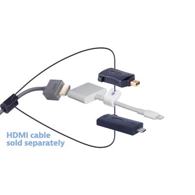 Liberty AV Digitalinx DL-AR6823 digital keychain presentation adapter converts HDMI to: Mini DisplayPort, USB-C, Lightning