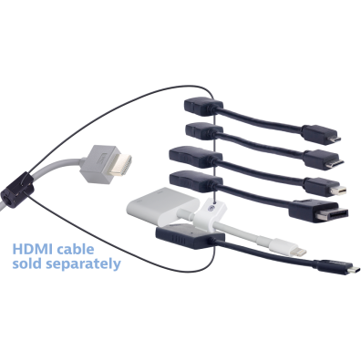 LIberty AV Digitalinx DL-AR1916 HDMI Pigtail Adapter Ring, Micro & Mini HDMI, DP & Mini DP, Lightning