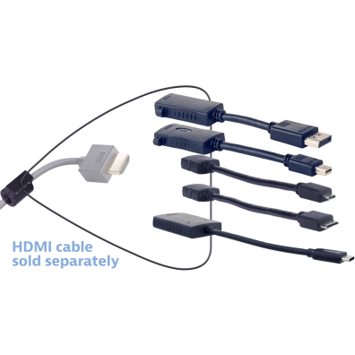 Liberty AV Digitalinx DL-AR4037 HDMI Pigtail Adapter Ring, Micro & Mini HDMI, 4K DP & 4K Mini DP, 4K USB-C