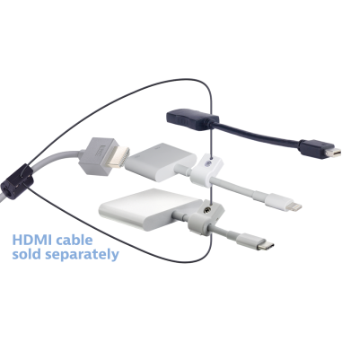 Liberty AV Digitalinx DL-AR2789 HDMI Pigtail Adapter Ring with Mini DisplayPort, Lightning, Apple USB-C