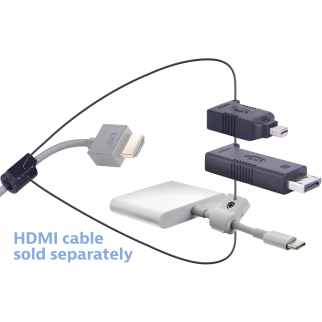 Liberty AV Digitalinx DL-AR2785 HDMI Pigtail Adapter Ring with DisplayPort, Mini DisplayPort, 4K Apple USB-C