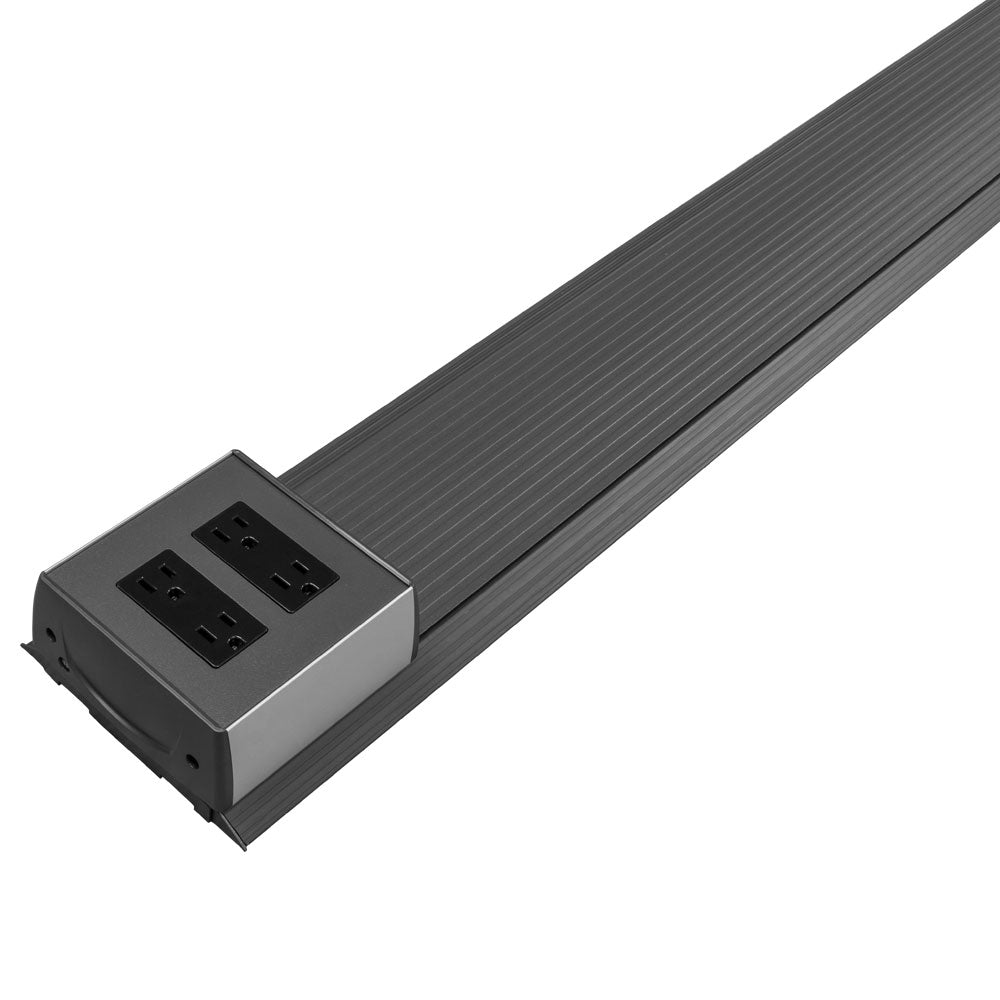 FSR Smart-Way Floor Power Raceway - 6' Stick, 2 Duplex Power, 15A - Gr ...