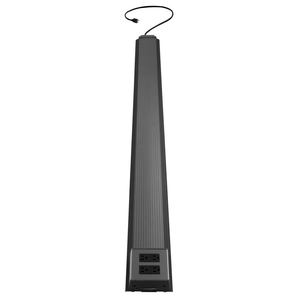 FSR Smart-Way Floor Power Raceway - 6' Stick, 2 Duplex Power, 15A - Al ...
