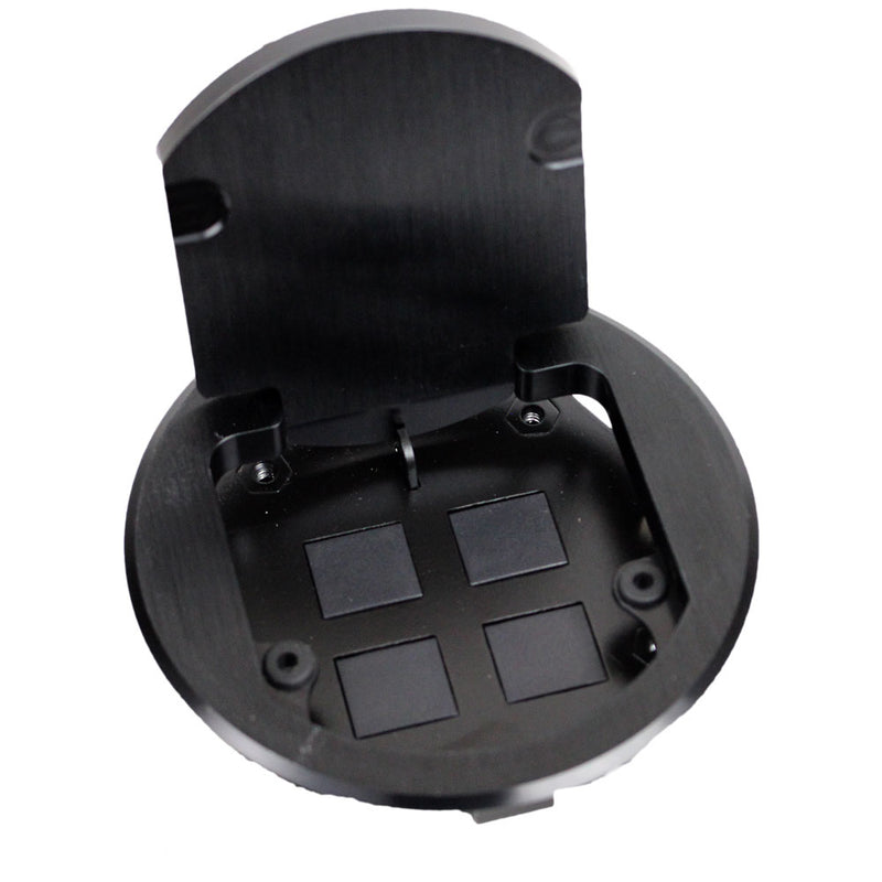 FSR T3-4SS-BLK ound Cable Well Conference Table Box 4 Keystones, Black