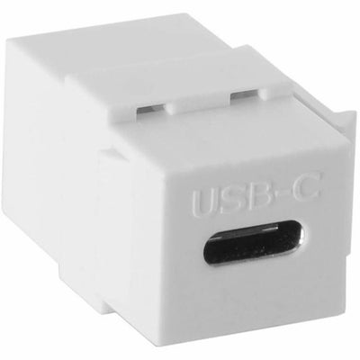 USB-C Snap-In Keystone Jack, F-F Pass Through, Coupler, White